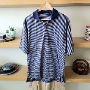 Polo Ralph Lauren men shirt polo golf blue striped NWOT